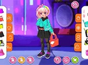 Kiddo Neon Fun Online Dress Up Game