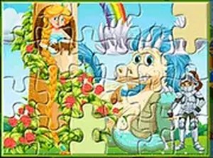 Princess and Dragon Jigsaw Puzzle Online Game