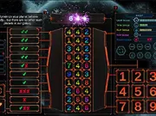 Neon Logic Number Puzzle Game