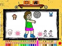 Volleyball Fun Coloring Game